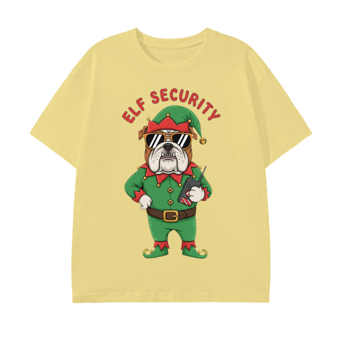 Glimo “Elf Security Bulldog” Xmas Tee