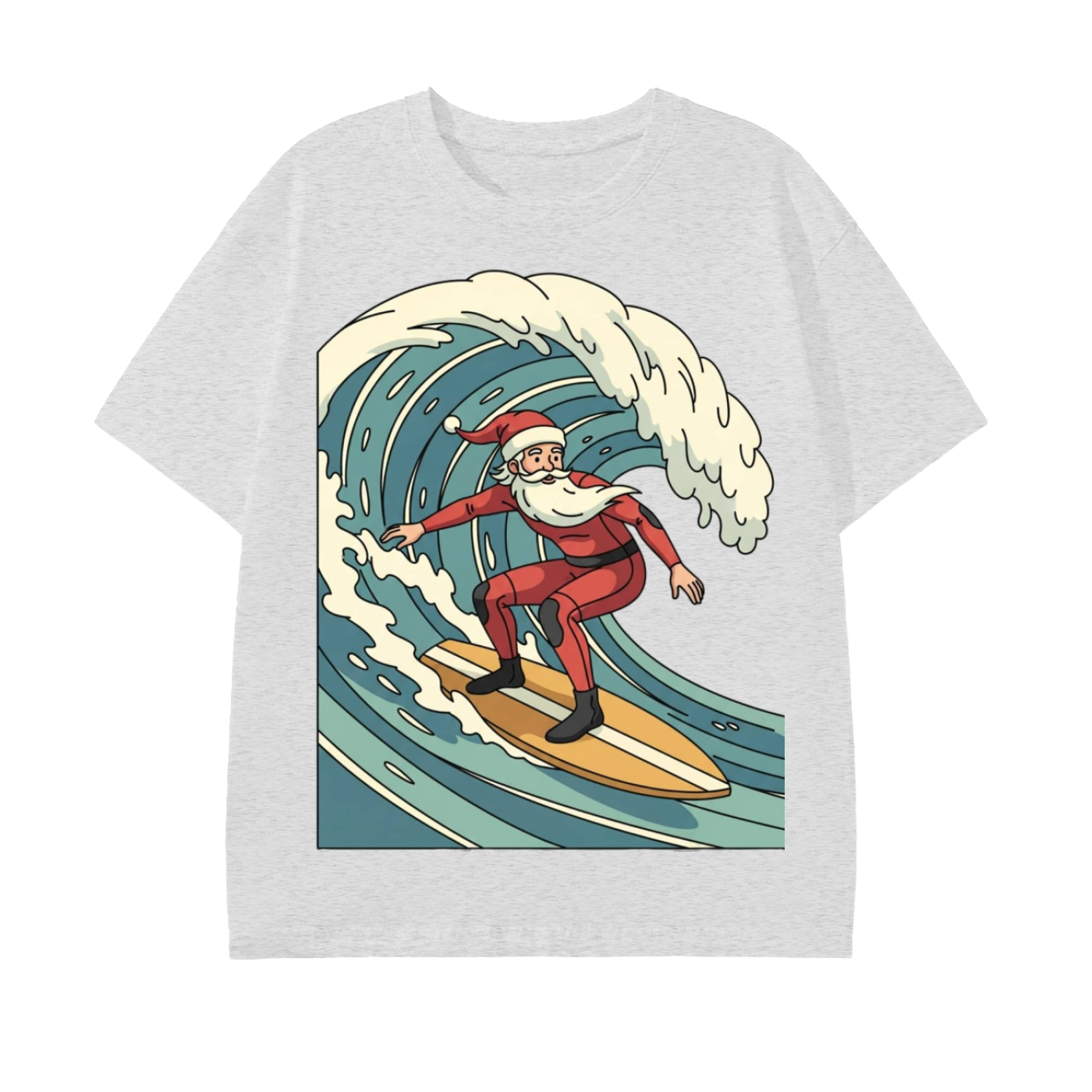 Glimo Vintage Surfing Santa Tee