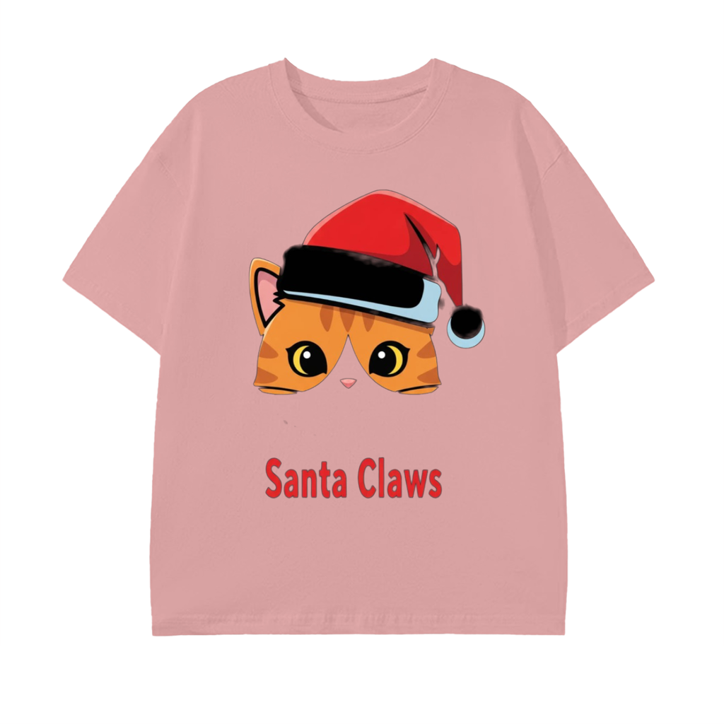 Santa Claws Cat” Christmas Tee