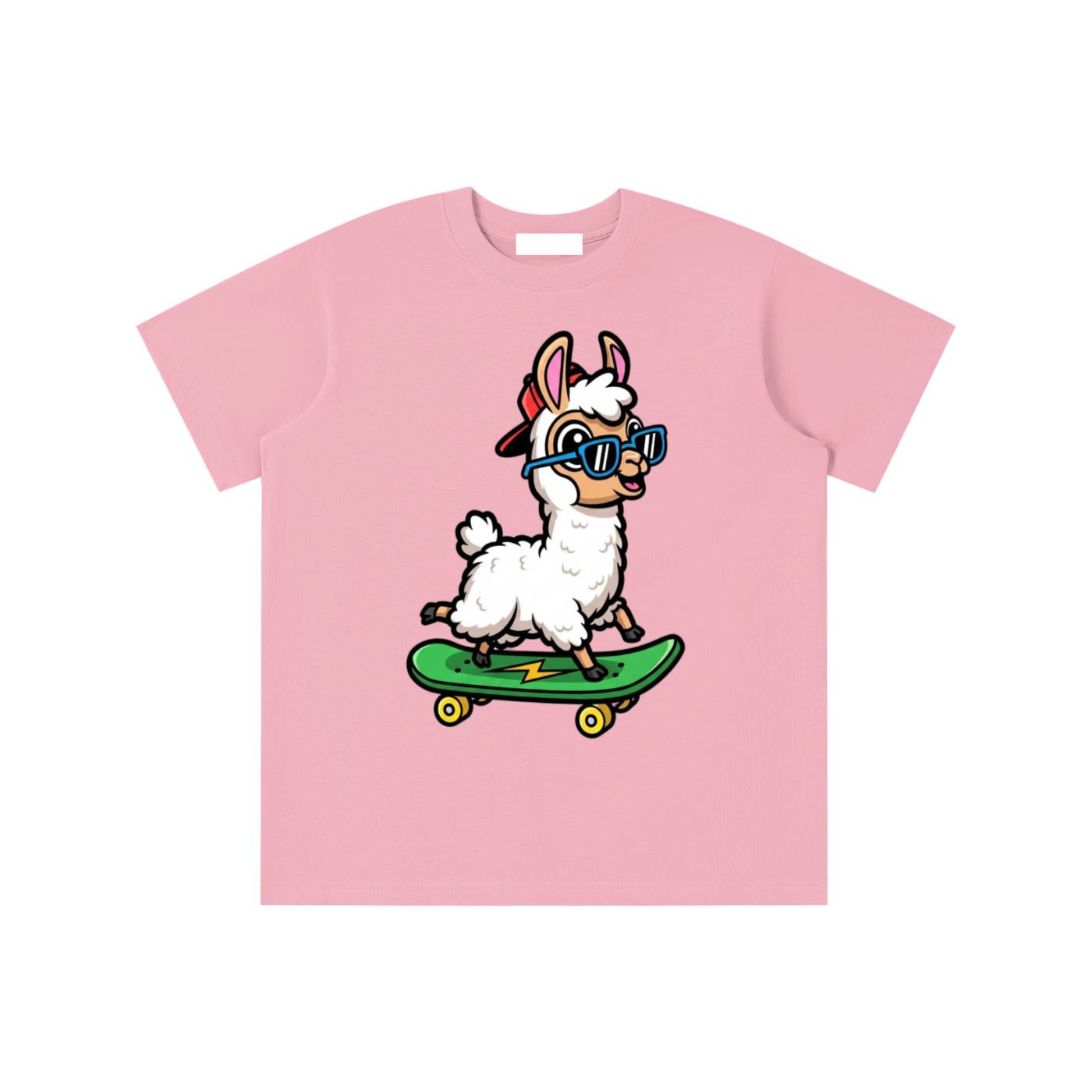 Glimo Skateboarding Llama Kids Tee