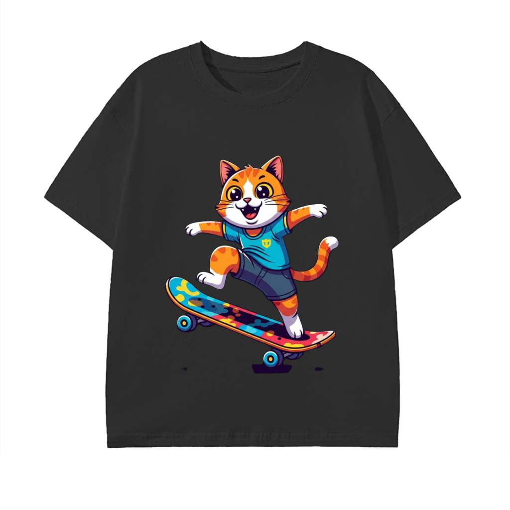 Glimo Skateboarding Cat Tee