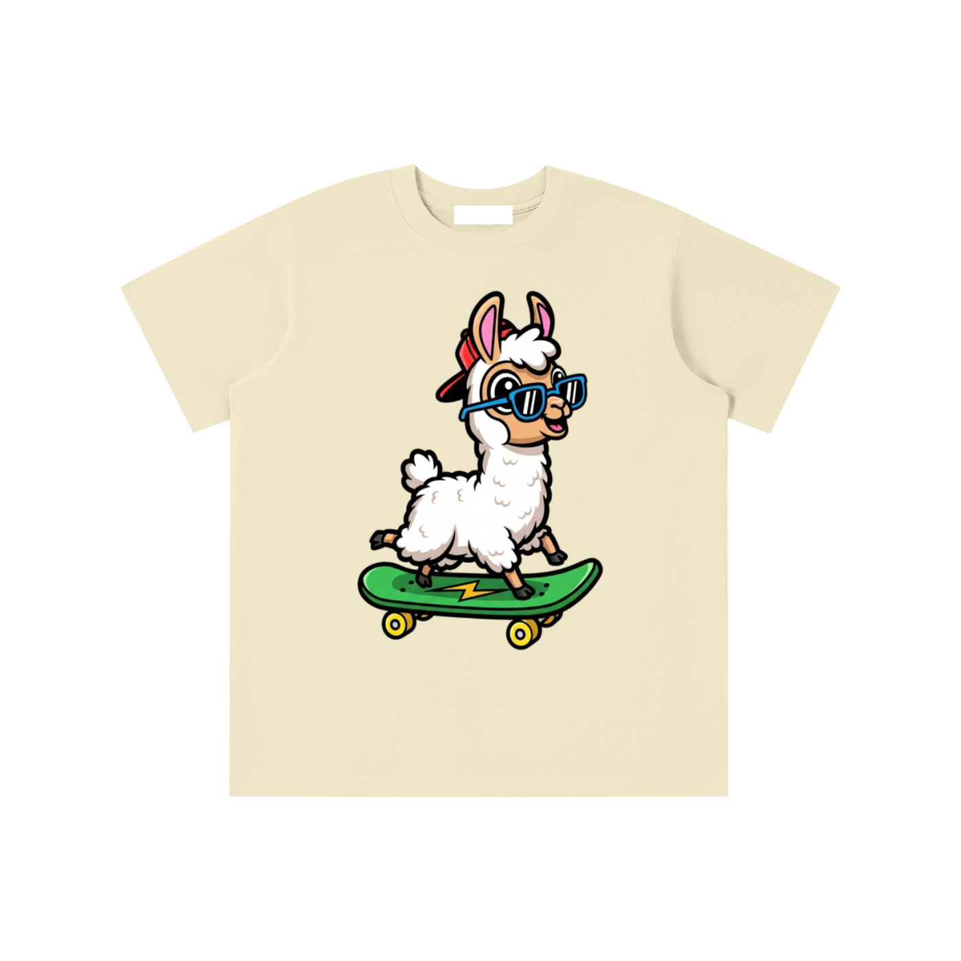 Glimo Skateboarding Llama Kids Tee